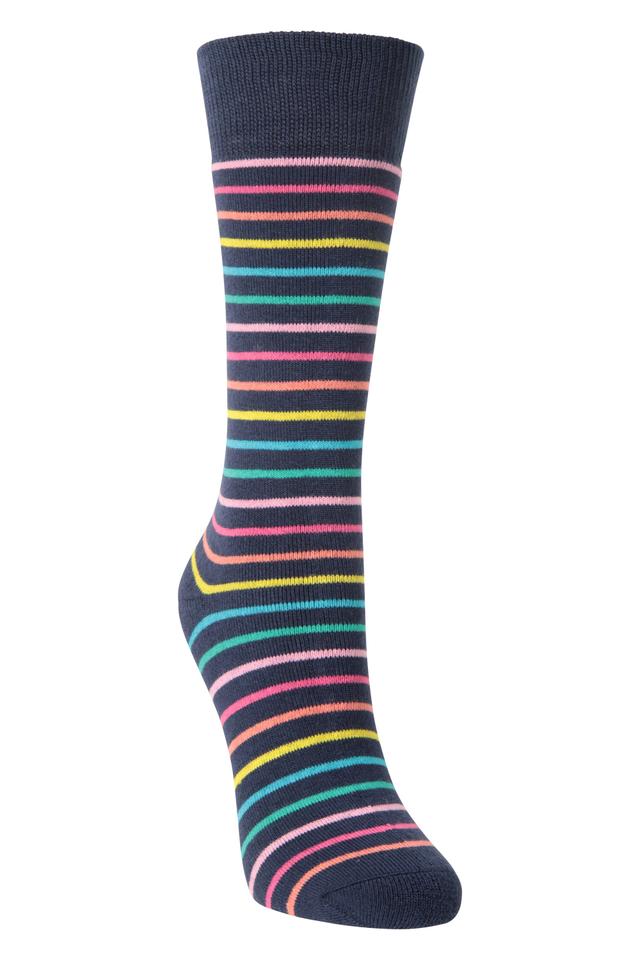 Kids Knee Length Welly Socks - Navy