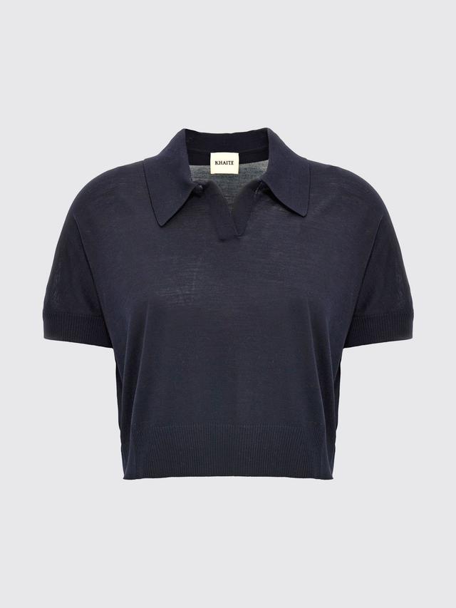 Polo Shirt KHAITE Woman color Blue