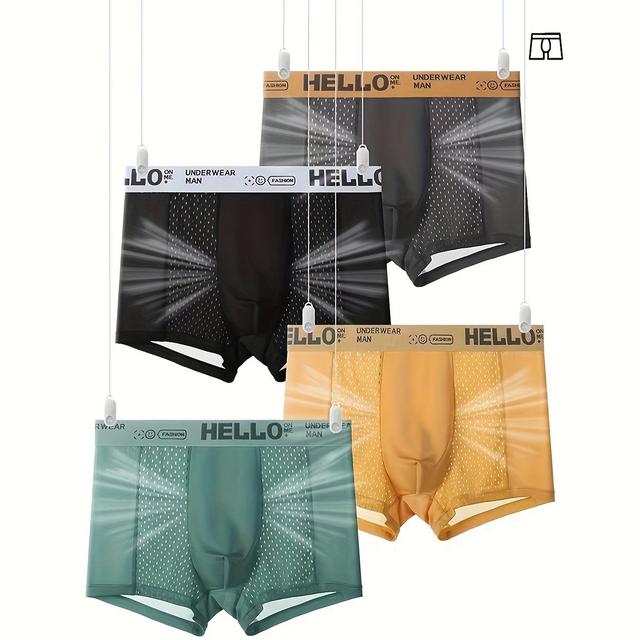 TEMU 여름을 위한 편안하고 통기성이 좋은 남성용 속옷 세트, 단색으로 구성되어 있습니다.