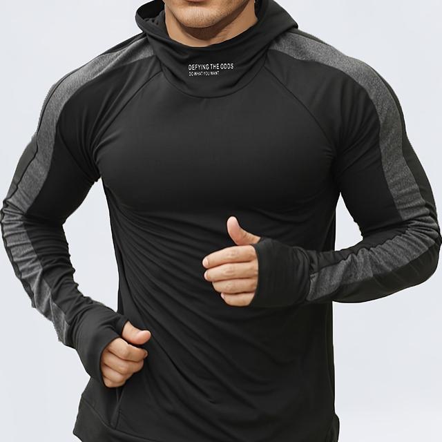 TEMU Men's Sports Hoodie, For Sports, Lightweight Quick Dry Hoodie
