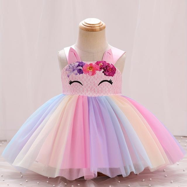 TEMU Infant And Toddler Dress, Princess Dress, Cake Tutu Dress, Christening Gown