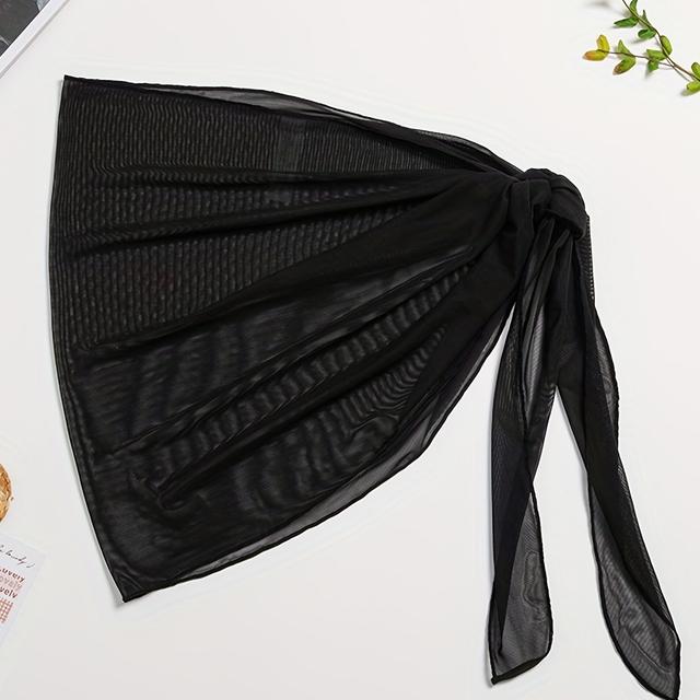 TEMU Ins Bikini Wrap Skirt Apron With Tie, Versatile Swimsuit Cover-up For Beach,, And Privacy