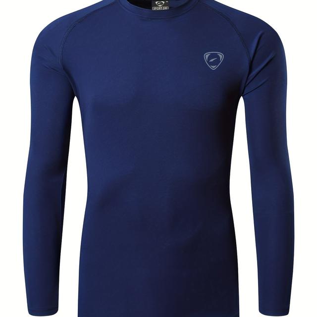 TEMU Jeansian Men's Upf Long Sleeve T-shirt - Quick-dry Rash Guard, Lightweight Breathable Shield For Outdoor, Hiking, Running, Fishing, Beach - Multi-activity Shirt