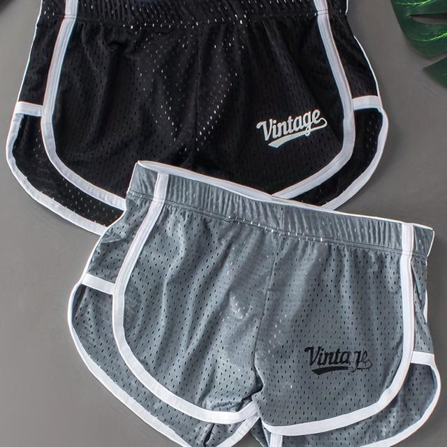 TEMU 2 pezzi Boxer slip da a vita media, vestibilità , a , in rete traspirante con tessuto in fibra ghiacciata, boxer per casa dormire