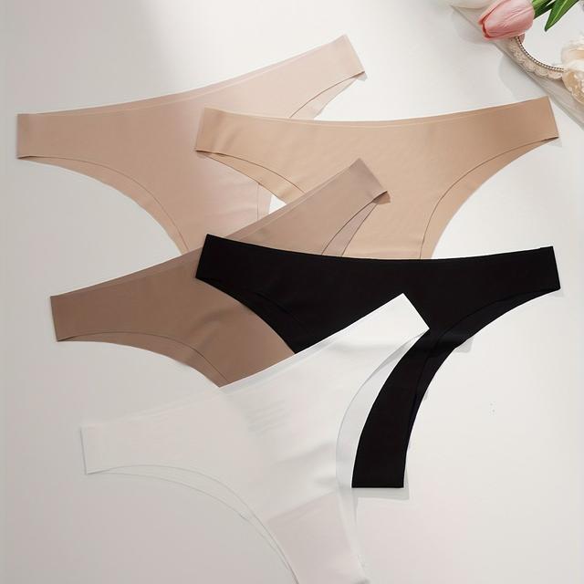 TEMU 5-pack Women's Panties, , Seamless, Sexy Bikini Sports Briefs