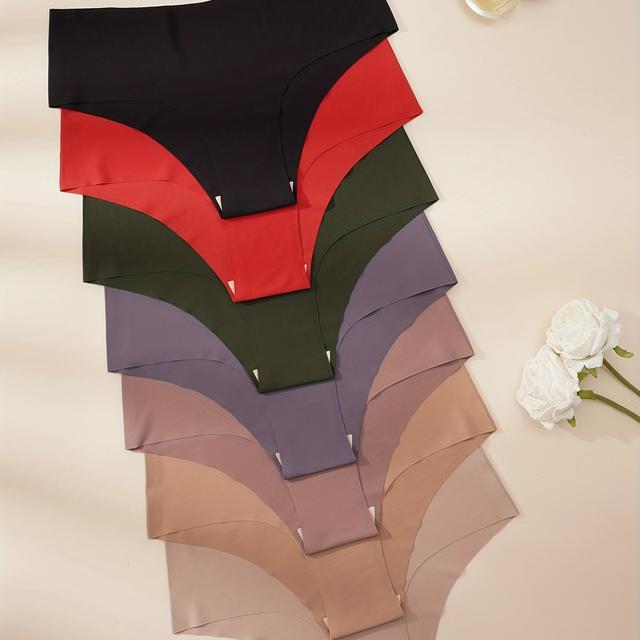 TEMU 7-teiliges Nahtloses Hipster-Höschen, Bequemes, Einfaches, Dehnbares Dessous-Höschen, Damen-Dessous Und Unterwäsche