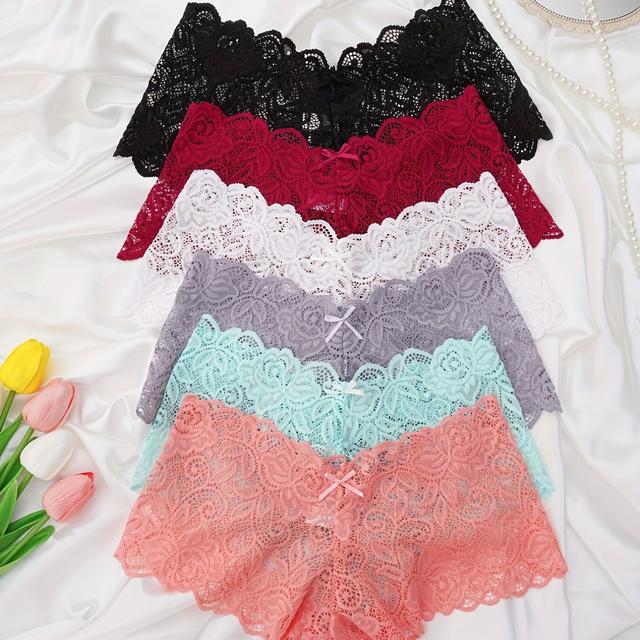 TEMU 6-pack Women's Lace Panties