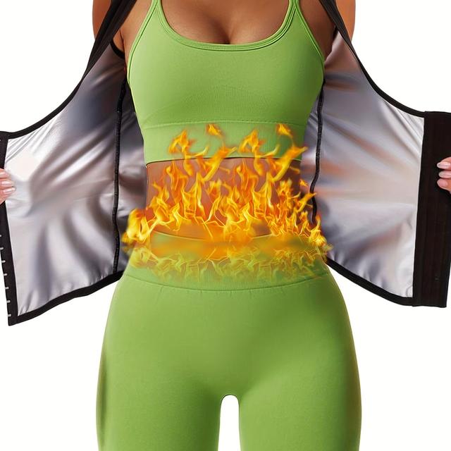 TEMU Chaleco de para Mujer - Traje de Sauna con Gancho - Camiseta sin de Sauna para Entrenador de Cintura para Actividades de Fitness