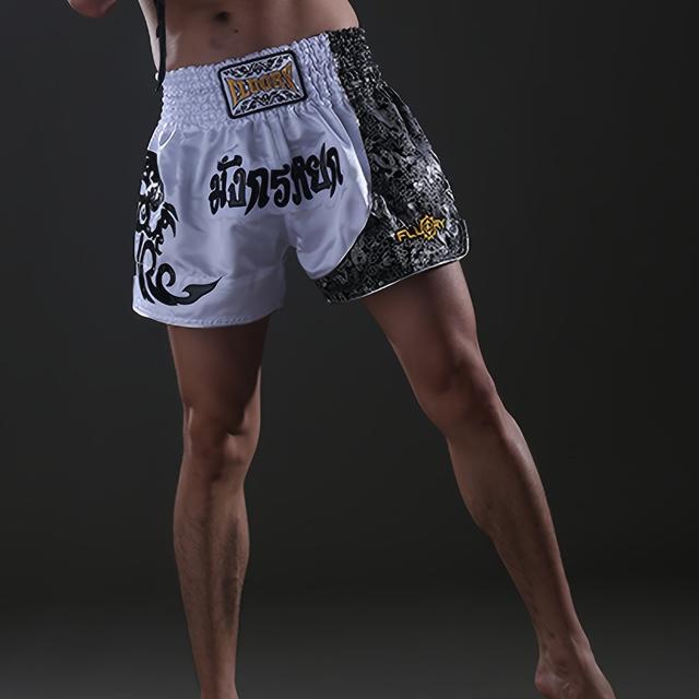 TEMU Professionelle Muay-Thai-Boxhose für Herren, leichte, bequeme Shorts für das Training von Wettkampfkämpfen