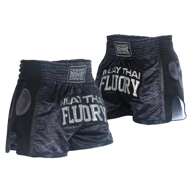TEMU Calções de Muay Thai masculinos, calções de luta de boxe para treino de competição no ginásio