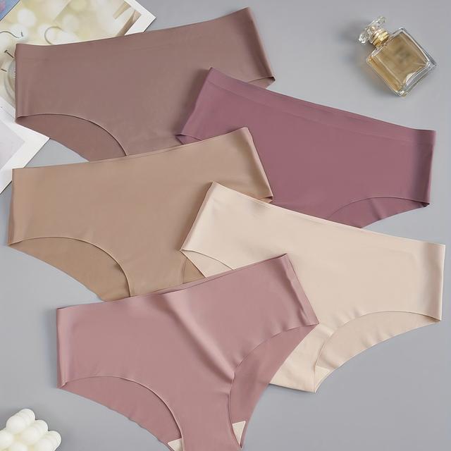 TEMU 5-pack Ladies' Underwear Big Briefs Underwear And More Comfortable Than Keeny Ladies' Underwear Buns Solid Color Ladies' Underwear Leggings Seamless Underwear Ladies' Underwear