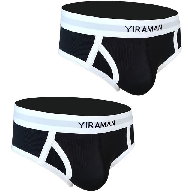TEMU 2er-Pack Herren Unterwäsche - Atmungsaktive, schnelltrocknende Slips mit Kontrastbesatz, rutschfester Grip & bequeme Passform - & formelle Kleidung - / Farboptionen, schweißresistent