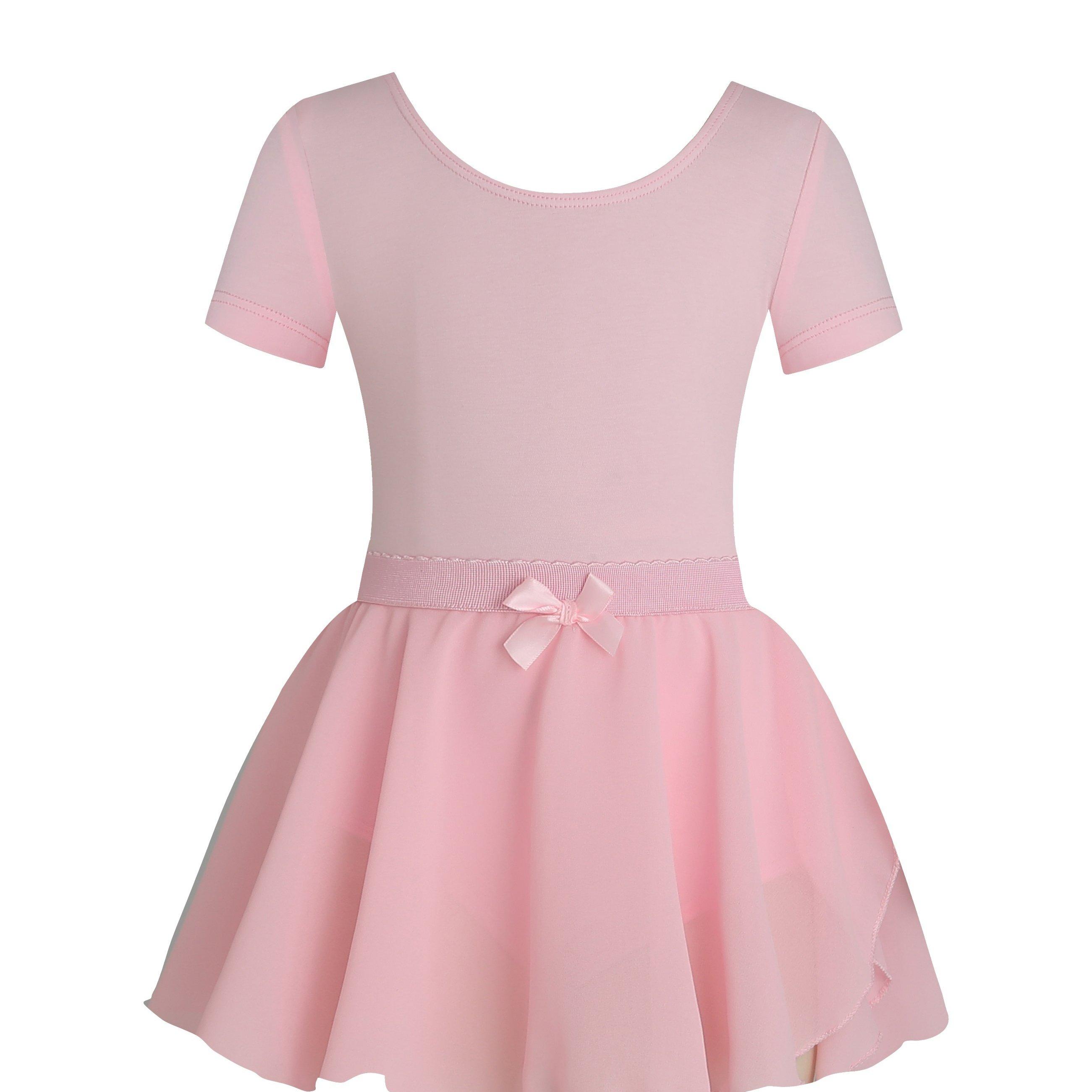 TEMU Body de Bailarina Princesa con Manga Corta y Falda de Chifón para Niña
