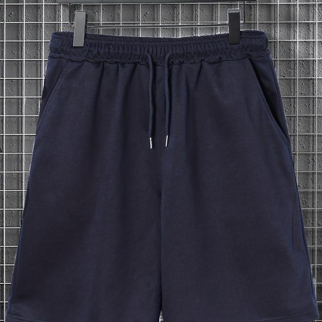 TEMU กางเกงขาสั้นทรงหลวม สำหรับผู้ชาย เหมาะสำหรับกีฬา ผลิตจากผ้าหน้าเรียบ ไซส์ใหญ่