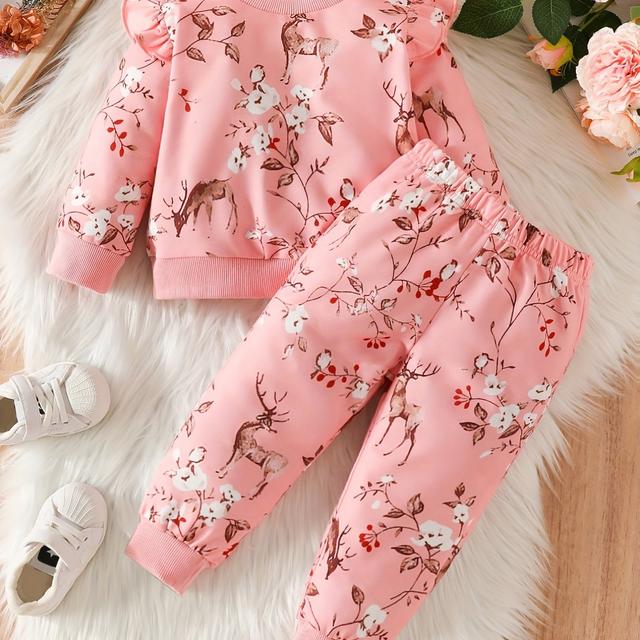 TEMU 2 Printed With Elk Who Dress Suits In And Autumn, Outdoor