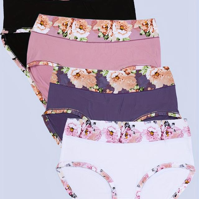 TEMU Ensemble de 4 pièces, Sous-vêtements Confortables, et Élégants pour Femmes de Grande Taille