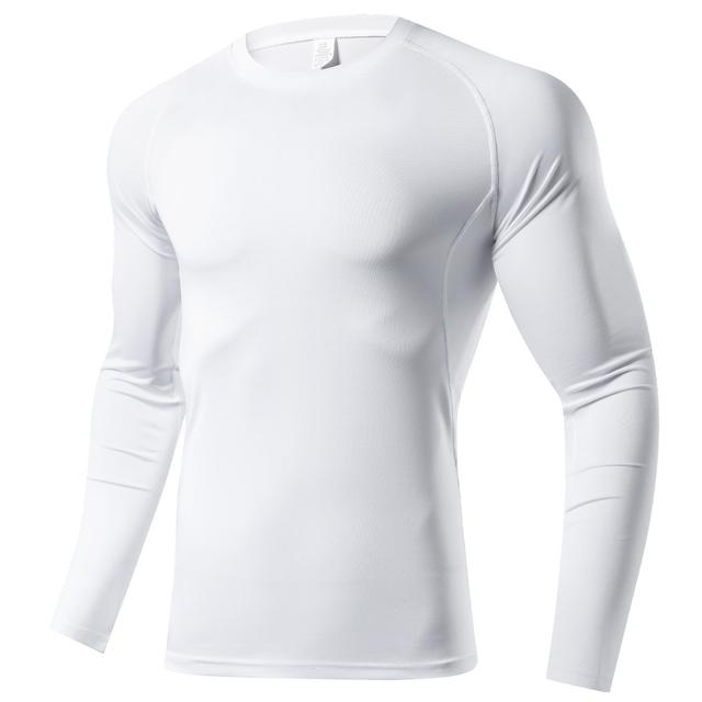 TEMU Middle East Men's Compression Long Sleeve Fitness Shirt, Sweat-absorbent, Tight-fitting, High-elasticity, Quick-dry, Moisture-wicking, Core-fast Drying Workout Base Layer