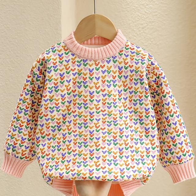 TEMU Niedlicher Strickpullover für Mädchen, mit einem verdickten Plüschpullover, perfekt für Herbst und Winter.