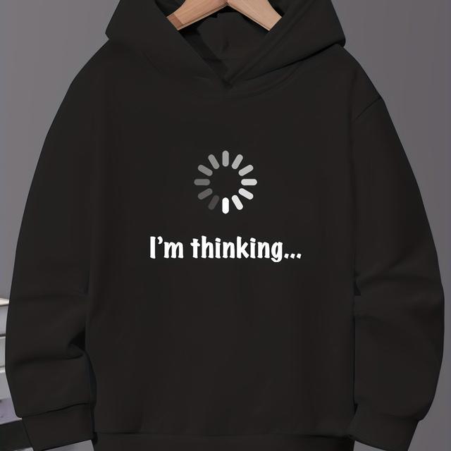 TEMU Leichtes Herbst-Sweatshirt für Mädchen mit langen Ärmeln, Kapuze und stylischen Buchstaben-Patches, geeignet für Frühlings- und Herbstkleidung, für Teenager.