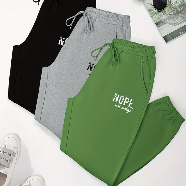 TEMU Plus Size - Plus Size - 3 Printed Casual Pants