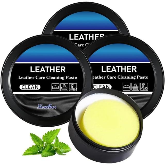 TEMU 3 PCS Crema Limpiadora Y Cuidado Para El Cuidado , Crema Limpiadora De Cuero Para El Interior Del Automóvil, Crema Limpiadora De Cuero Multiusos Para Automóviles Y Muebles, 160g X 3