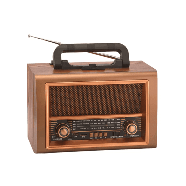 TEMU NS-6659BT Radio FM Bluetooth Retro Vintage de Madera para el Hogar, Altavoz Estéreo de 10W con Subwoofer, Radio a Batería con Antena, Mejor Recepción, Compatible con Reproductor /Usb/