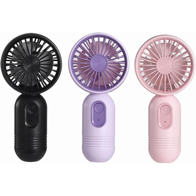 TEMU Mini ventilador portátil, paquete de 3 ventiladores de , pequeño ventilador personal con pilas velocidades, ventilador recargable USB para mujeres, hombres, oficina, viajes