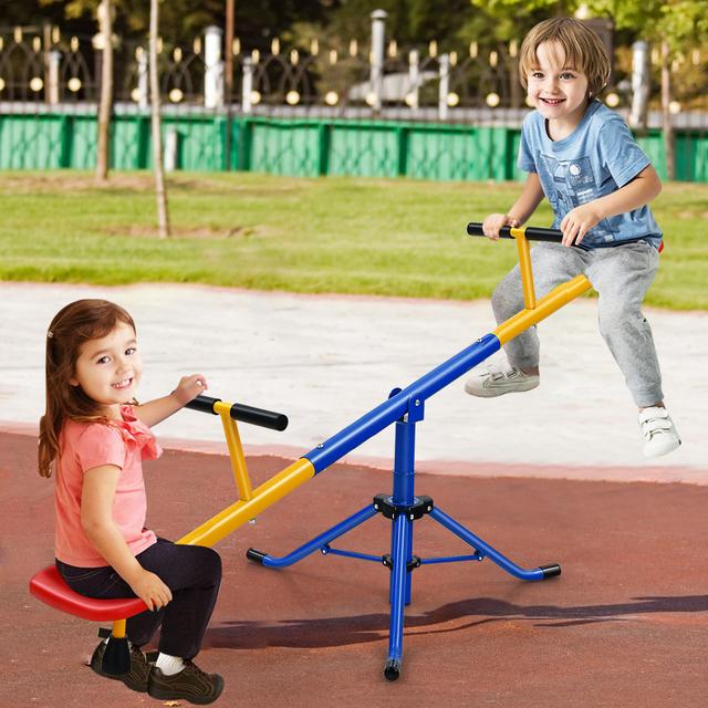 TEMU Costway Kids , 360 Degree Swivel - With Stopper Legs, Outdoor For Backyard And Playground