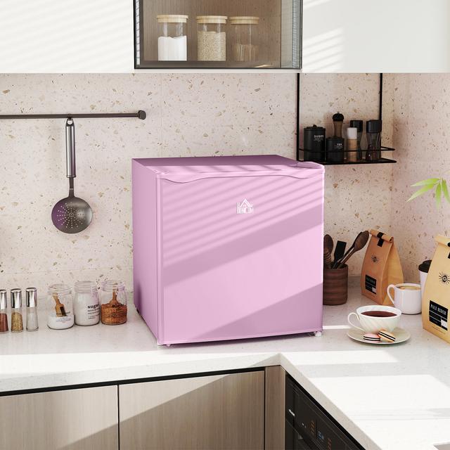 TEMU Homcom Compact Upright Freezer, 1.1 Cubic Feet Mini Freezer With Reversible Door, Removable Shelf, Adjustable Temperature For Home Office, Apartment, Dormitory, Pink