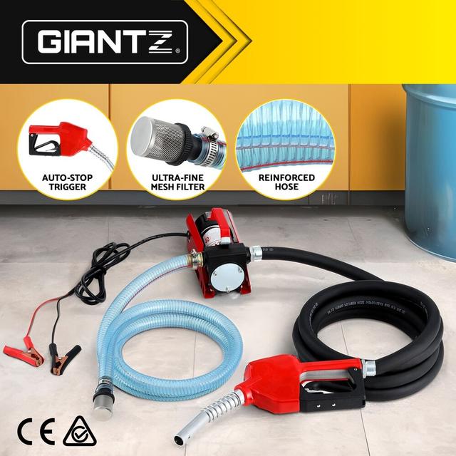 TEMU Giantz Fuel Transfer Pump Electric Kerosene Pump 12v 10gpm Nozzle Hose