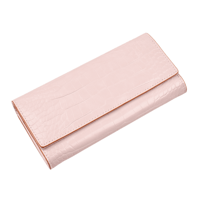 TEMU アラ レディース クロコ 軽量 レディース 二つ折り 財布 取り出しやすい カード 小銭 収納 ファスナータイプ プレゼント 用 ギフト 箱入り