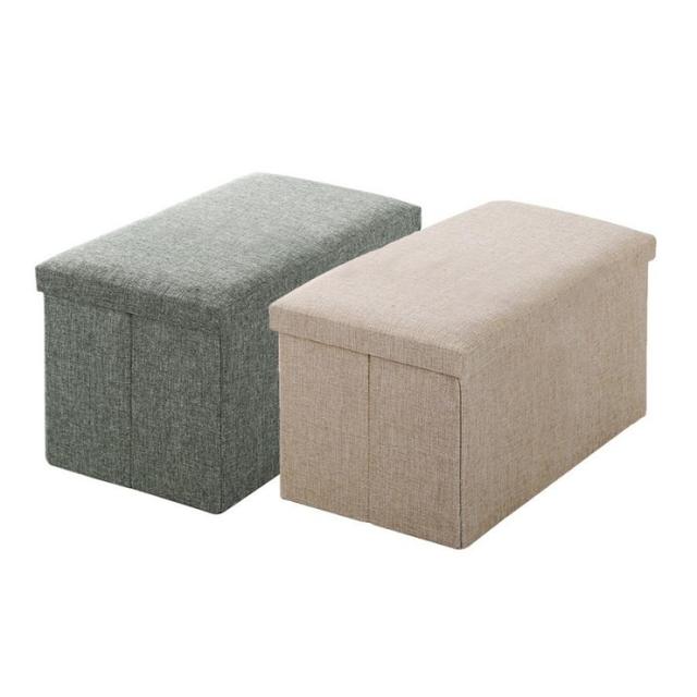 TEMU スツール 収納ボックス 2個セット 椅子 収納 長方形 正方形 オットマン スツール 折りたたみ チェア 足置き 踏み台 ベンチ 収納ケース 便利グッズ