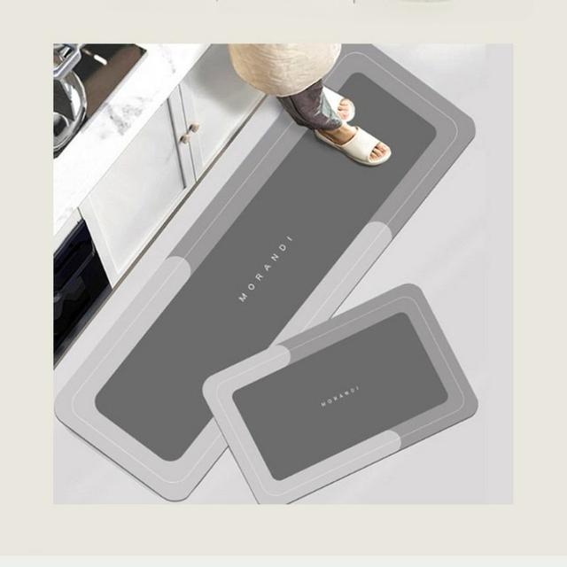 TEMU 2개의 심플한 메모리 바닥매트 욕실 바닥매트 가정용 포근흡수미끄럼방지바닥매트 화장실바닥매트 포근흡수방수 주방카펫, 흡수욕실미끄럼방지매트, 포근주방바닥매트 세트, 주방문깔개, 입구문깔개, 욕실흡수바닥깔개, 방장식을닦을수있습니다，추석 선물, 할로윈 선물, 크리스마스 선물