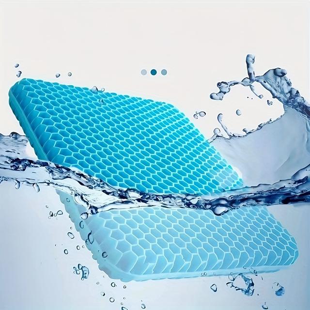 TEMU 2pcs 허니컴 젤 압력 완화 통기성 쿠션, 두꺼운 자동차 사무실 의자 쿠션, 가정 사무실 의자 쿠션, 시원하고 통기성이 뛰어난, 여름 사용에 적합합니다.