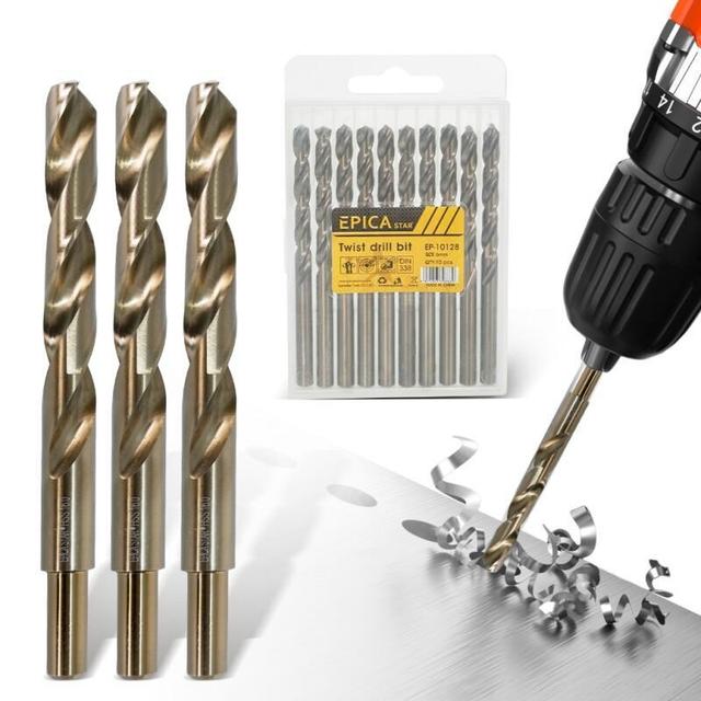 TEMU Broca Helicoidal, Resistente, para Metal, Madeira e Gesso , Kit Completo para Perfuração
