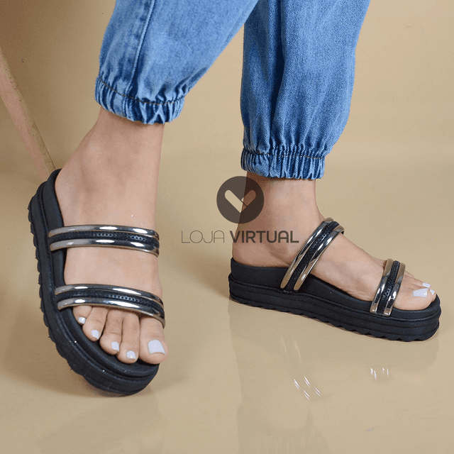 TEMU Sandália Plataforma Sola Têndencia Original Anatômica