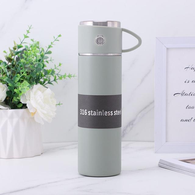 TEMU 500ml/16.91oz Steel Mug - Vacuum Coffee Cup With Lid, Leakproof Thermal For Drinks, 10-hour & 20-hour Cold , Pvc-free For Coffee, Tea, For, Travel, Office