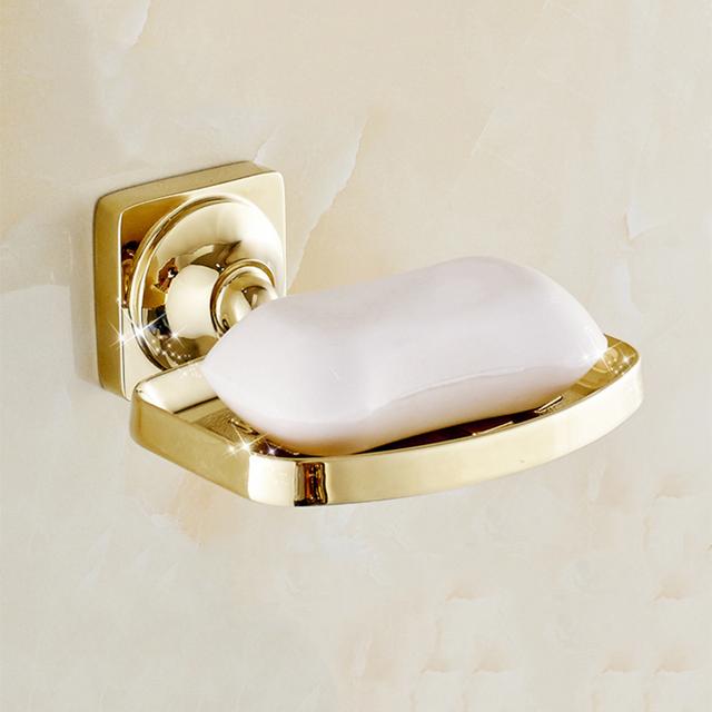 TEMU Soap Holder, Shelf, Made Of Alloy With A Golden Finish
