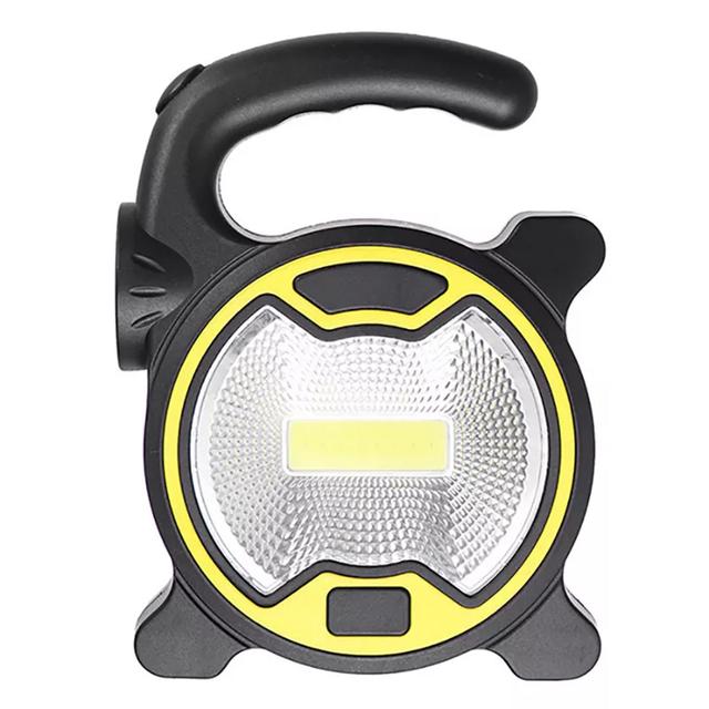TEMU 1pc Led Cob Flashlight Lantern Aa Battery Powered Floodlight + Side Torch Light Mini Portable Cob Light Without Battery