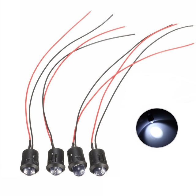 TEMU 4/10db új 12V 10Mm LED diódák előre felszerelt csatlakozásokkal a DIY dekorációhoz.