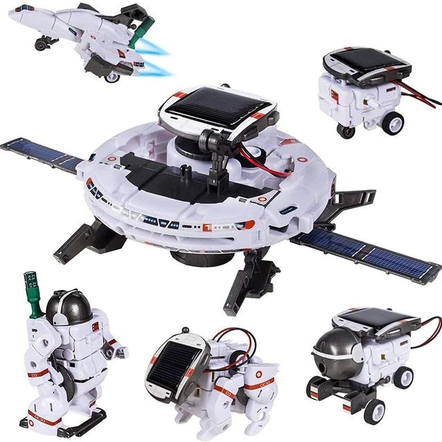 TEMU 6-in-1 Robot Building Kit With Moving Robots - Science Experiment Set, Solar Panel- Robotic Arms & Vehicles, Educational Birthday/christmas/holiday Gift For 8-13 Years Old