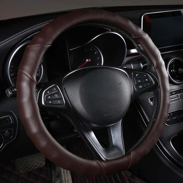 TEMU Car Steering Wheel Cover For Winter Use, Warm And Plush For Interior Use, Anti Slip For All Seasons, Handle Cover For Winter Use