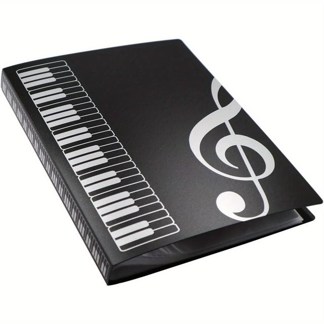 TEMU Music Sheet File Folder Clef Paper Storage , Classification With 40 Pockets,