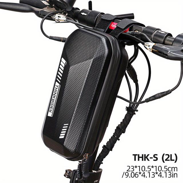 TEMU Xiaomi Eva Hard Shell Front Bag For Thinkrider Electric Bike Scooter, Reflective Handlebar Hanging Storage Bag