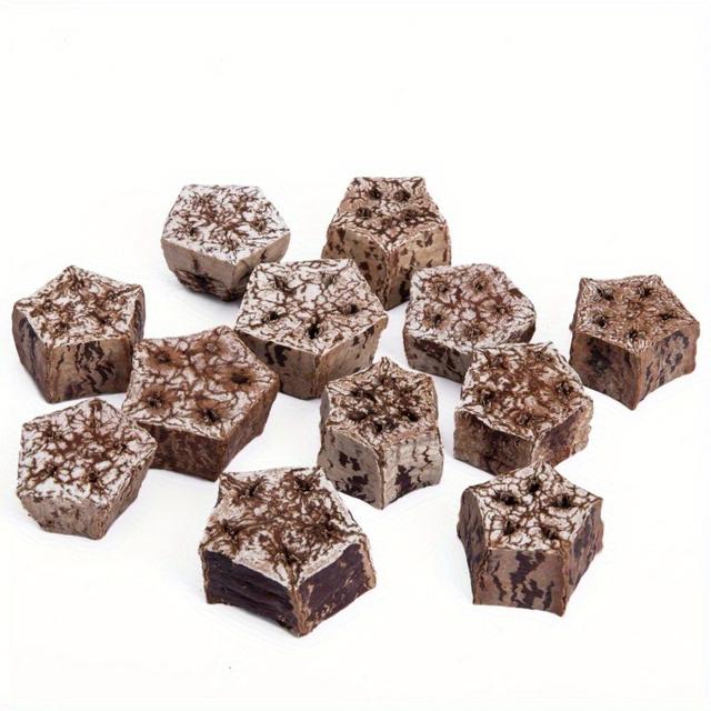 TEMU 12 шт./уп. Натуральні та фруктові іграшки для птахів з поплівого для зняття нудьги та шліфування дзьоба, здорове облаштування домашнього простору