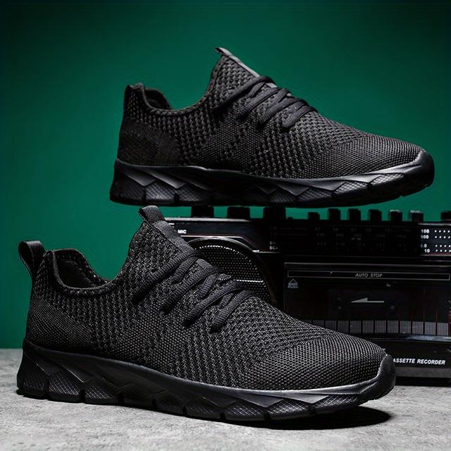 TEMU Unisex Breathable Woven Running Shoes, Casual Lightweight Outdoor Athletic Shoes, Spring And Summer