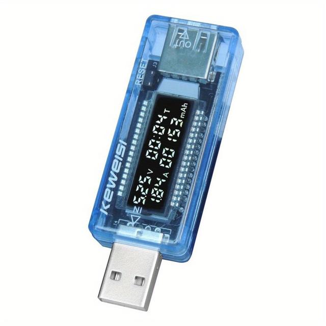TEMU Usb Voltage And Current Meter, Portable Power Source Testing Device, Battery Capacity Tester