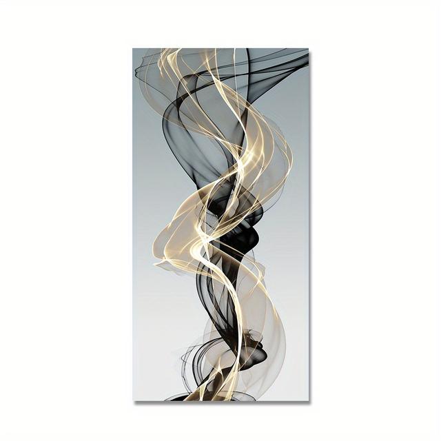 TEMU 1pc Abstract Ribbon Canvas Painting - For Living Room And Bedroom Decor - Design With