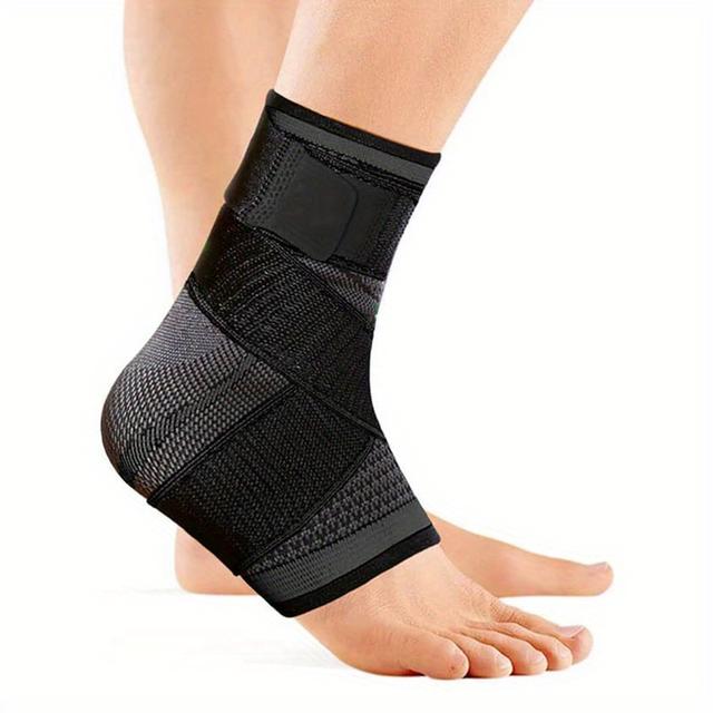 TEMU 2pcs/1 Pair Ankle Brace, Adjustable Compression, High Elastic, Polyester (polyester Fiber), Pull On Closure, Hand Wash Only, For , Fitness, Weightlifting, Sports, Hikin