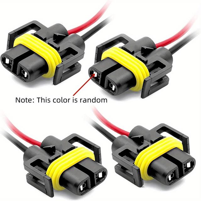 TEMU 4pcs H11 H9 H8 880 881 Female Adapters Wiring Harness Sockets Oem Part Qualiry Compatible With Headlights Or Fog Lights Use